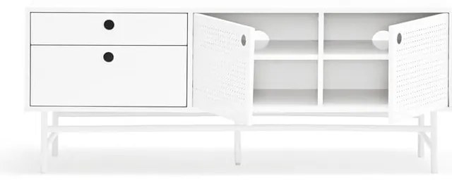 Biała szafka pod TV 140x52 cm Punto – Teulat