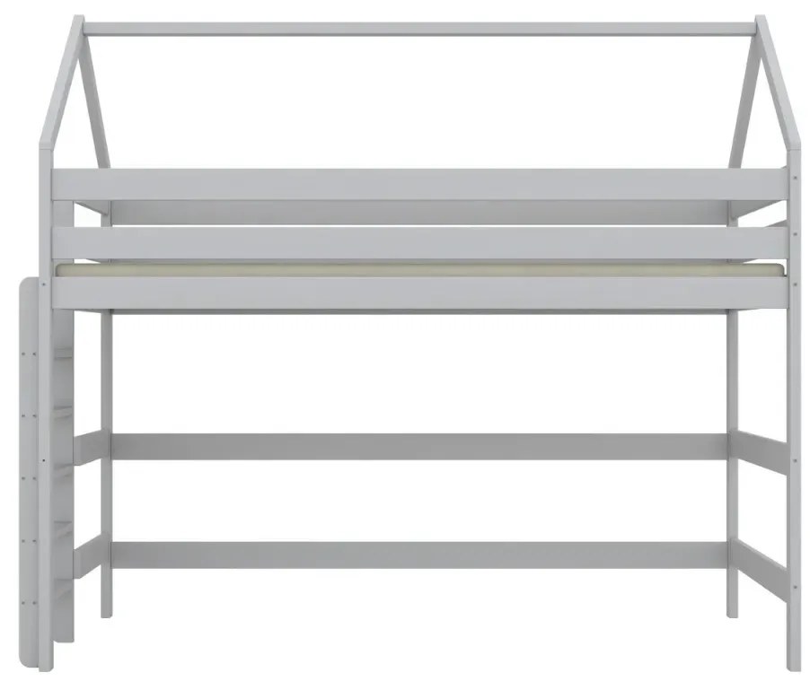 Łóżko piętrowe domek TOBI 1 180x80 białe drewniane KOCOT KIDS