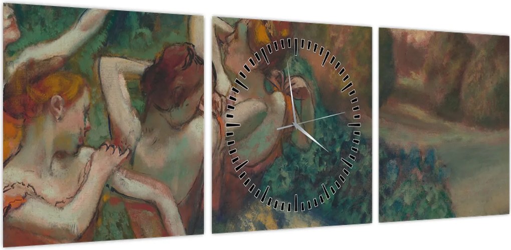 Obraz - Edgar Degas, Four Dancers, reprodukcje (z zegarem) (90x30 cm)