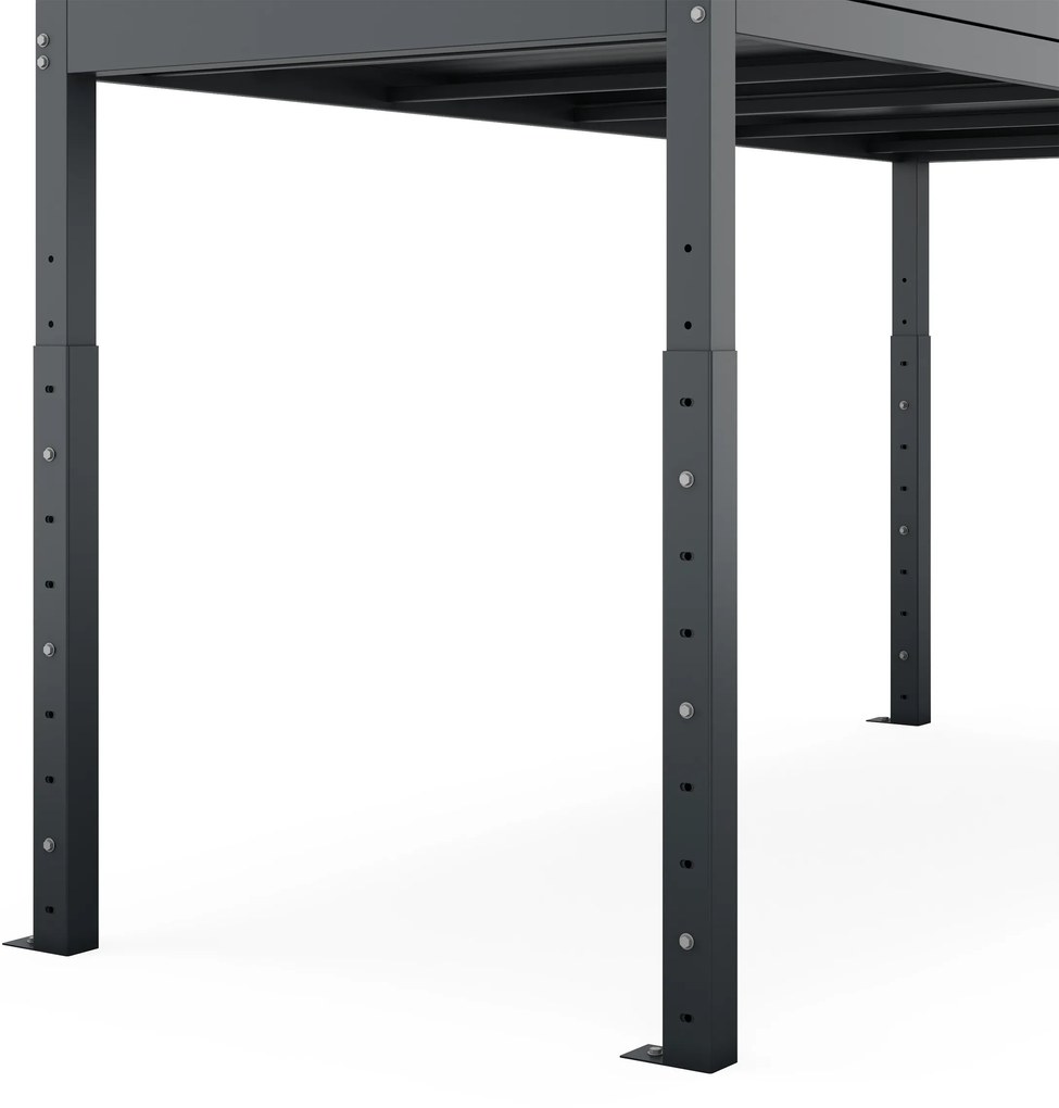 Szafa garażowa RICHARD, 2250 x 2100 x 900 mm, antracytowa