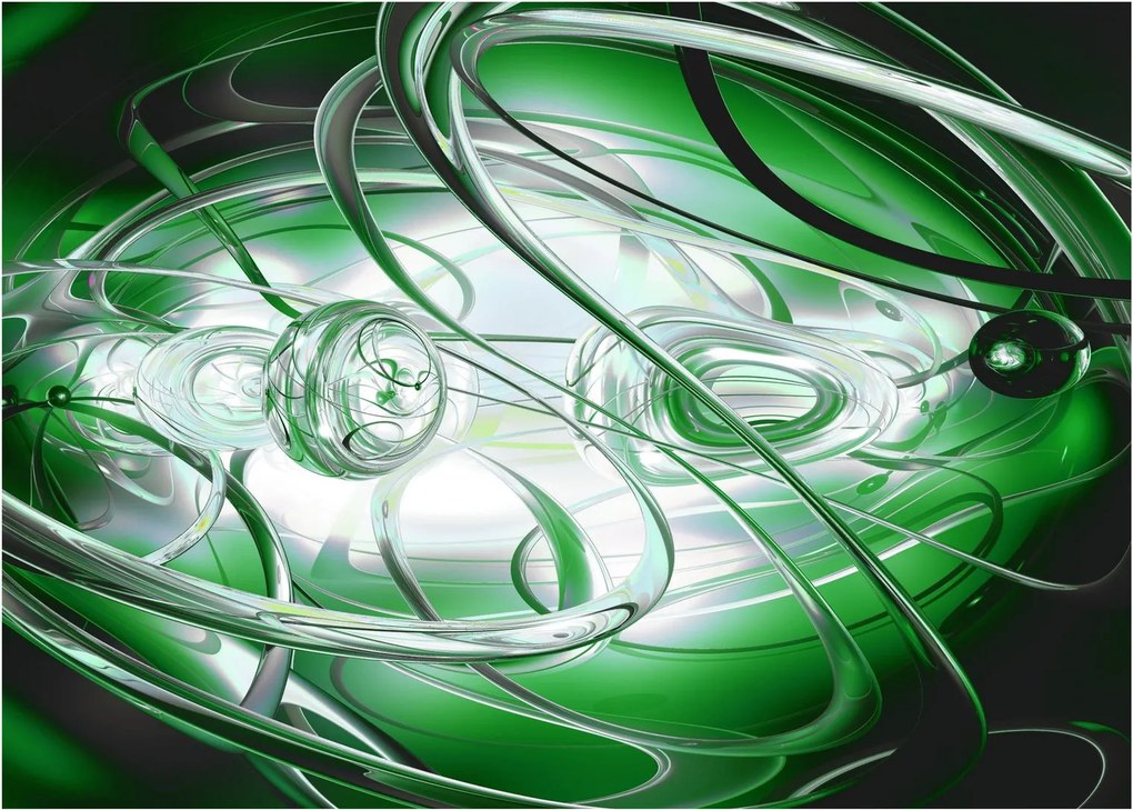 Zielony abstrakcyjny obraz (70x50 cm)