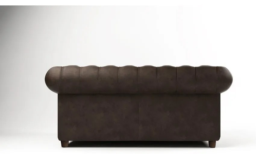 Ciemnobrązowa aksamitna sofa 184 cm Cambridge – Ropez