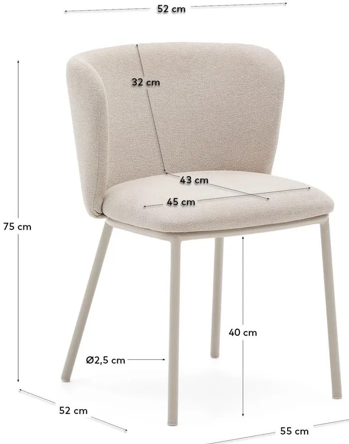 Beżowe krzesło Ciselia – Kave Home