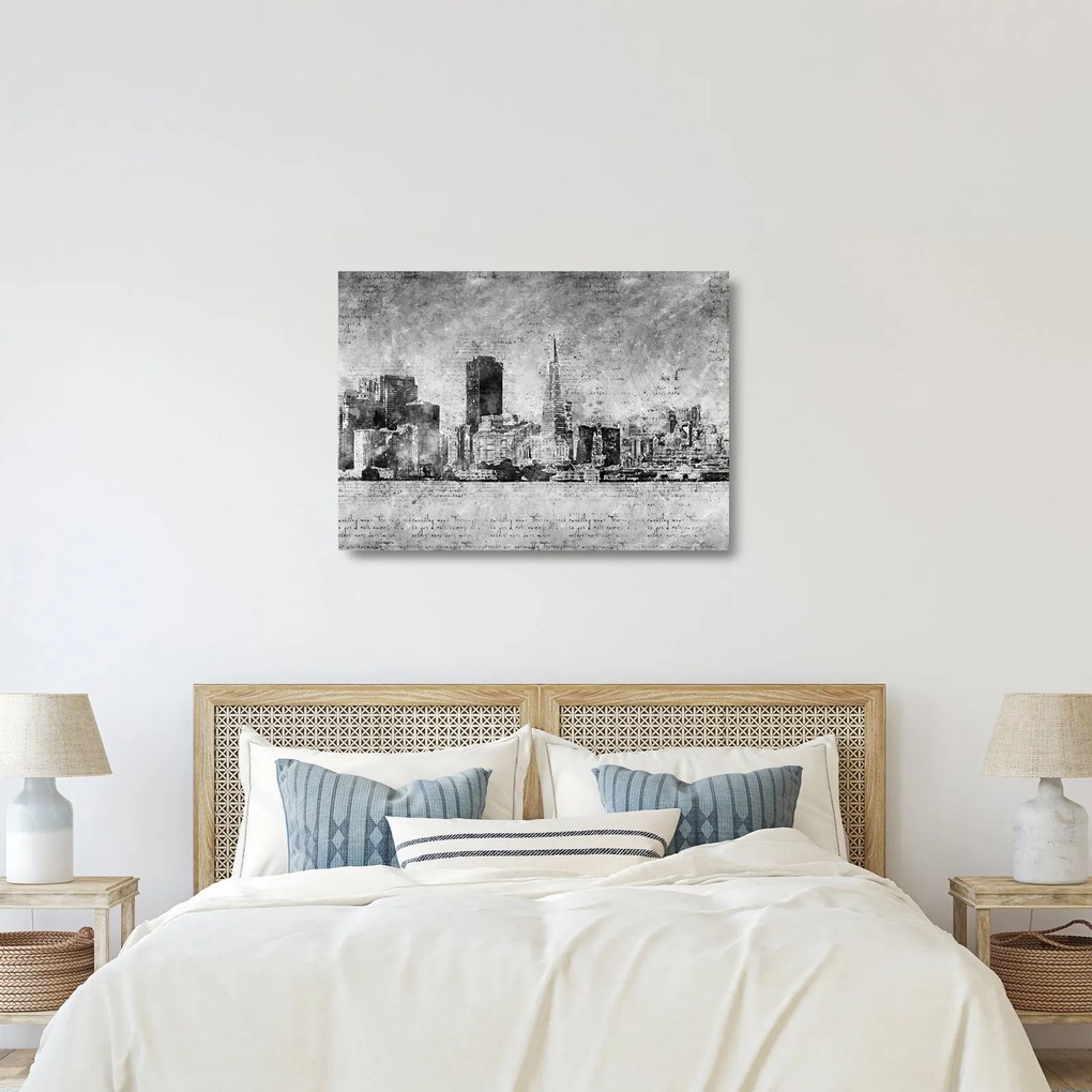 Obraz na szkle - Miasto sztuki kawowej (70x50 cm)