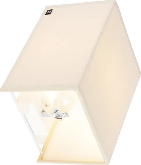 Rustykalna lampa ścienna beżowa - Vete