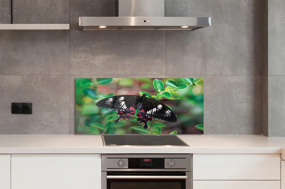 Panel Szklany Barwny Akcent na Liściach