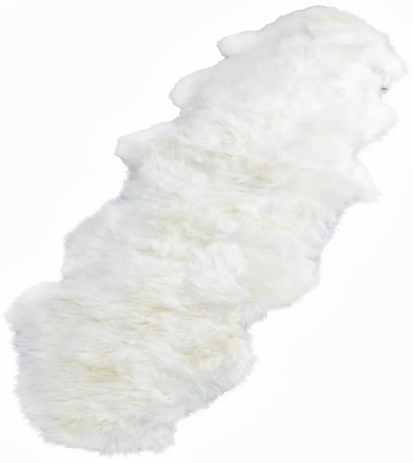Biała skóra owcza Native Natural Double, 60x240 cm