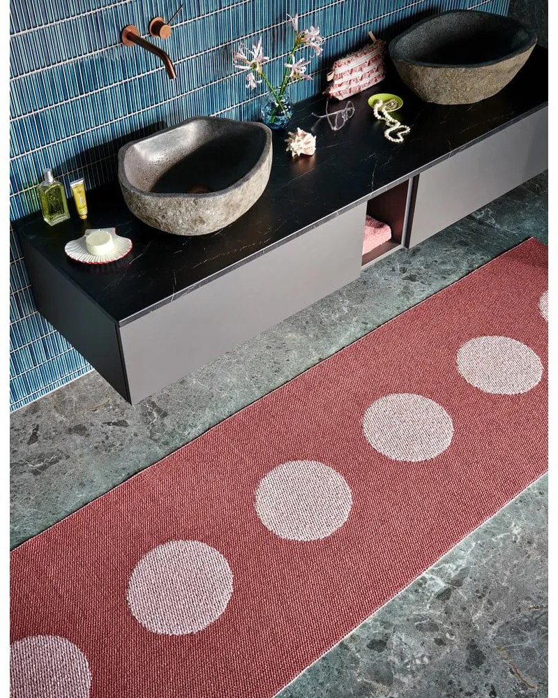Jasnoczerwony dywan odpowiedni na zewnątrz 70x50 cm Vera Pop Blush – Pappelina