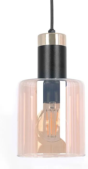 Bursztynowa szklana lampa na długim zwisie - A468 B1-L29