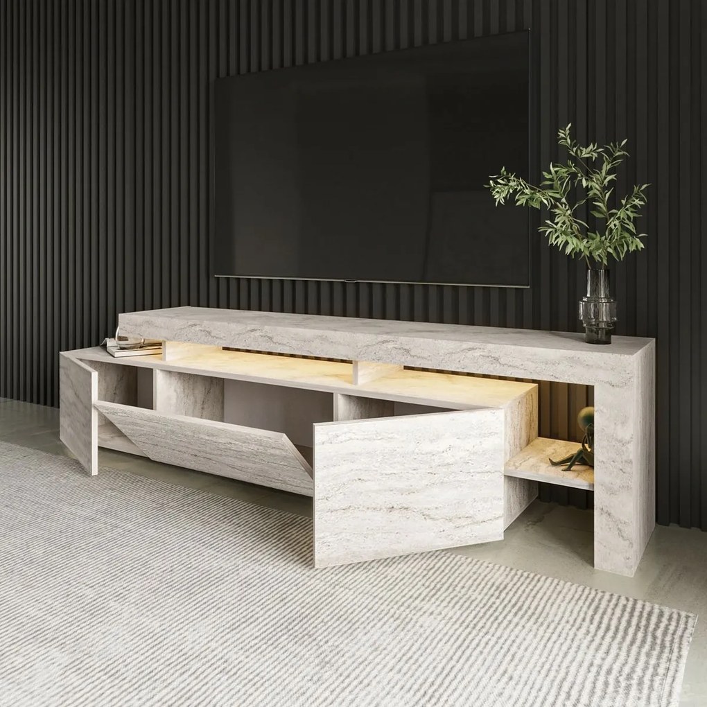 Stolik pod telewizor Beliz Travertine