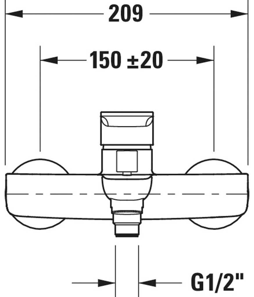 Duravit B.3 bateria wannowa natynkowaChrom - 2 wyjścia