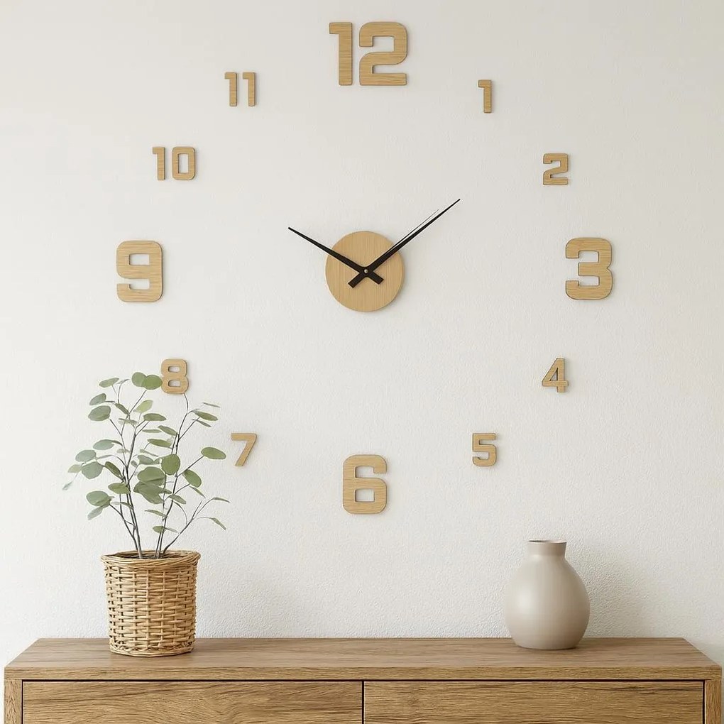 Zegar ścienny 3D TETI do przyklejania