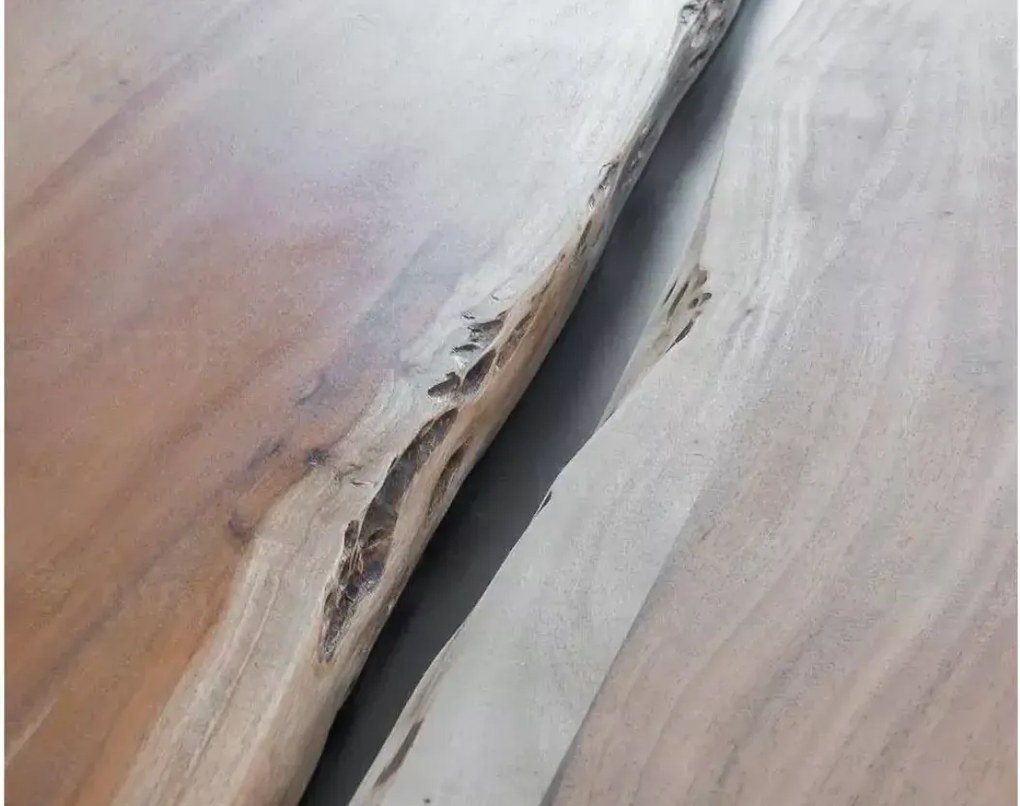 Stół loftowy 150 cm do biura z metalowymi nogami i blatem z litego drewna palisander