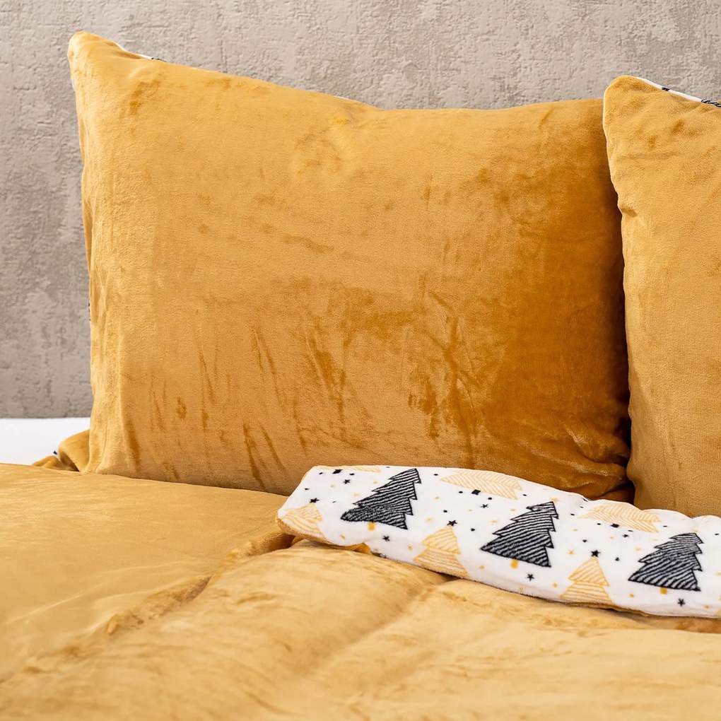 4Home Świąteczna pościel mikroflanela Nordic winter, 140 x 200 cm, 70 x 90 cm