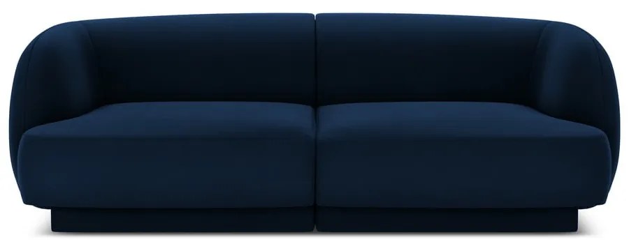 Niebieska aksamitna sofa 184 cm Miley − Micadoni Home