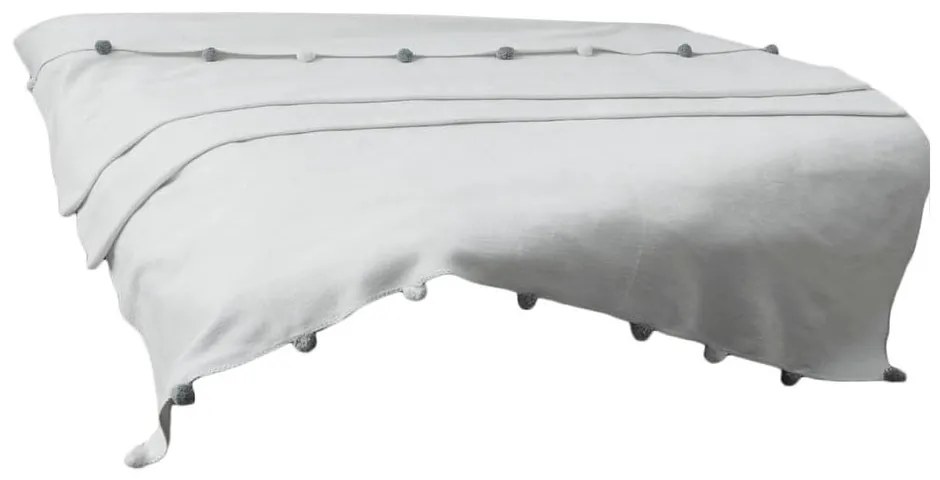 Kremowa polarowa narzuta 200x220 cm Pom Pom – Mijolnir