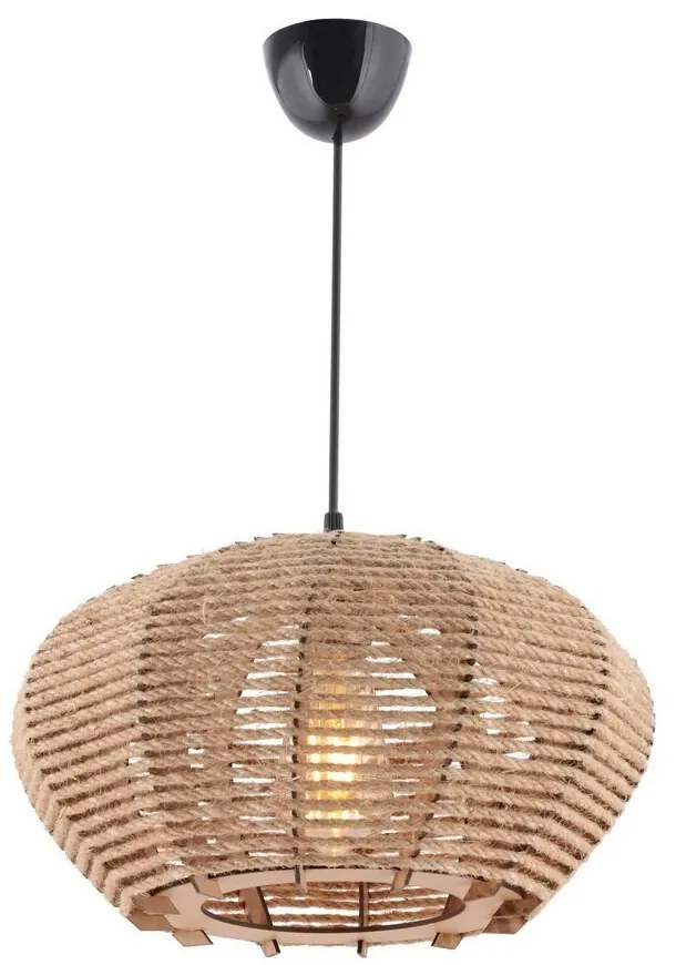 Lampa wisząca Jute Ellipse, kremowy