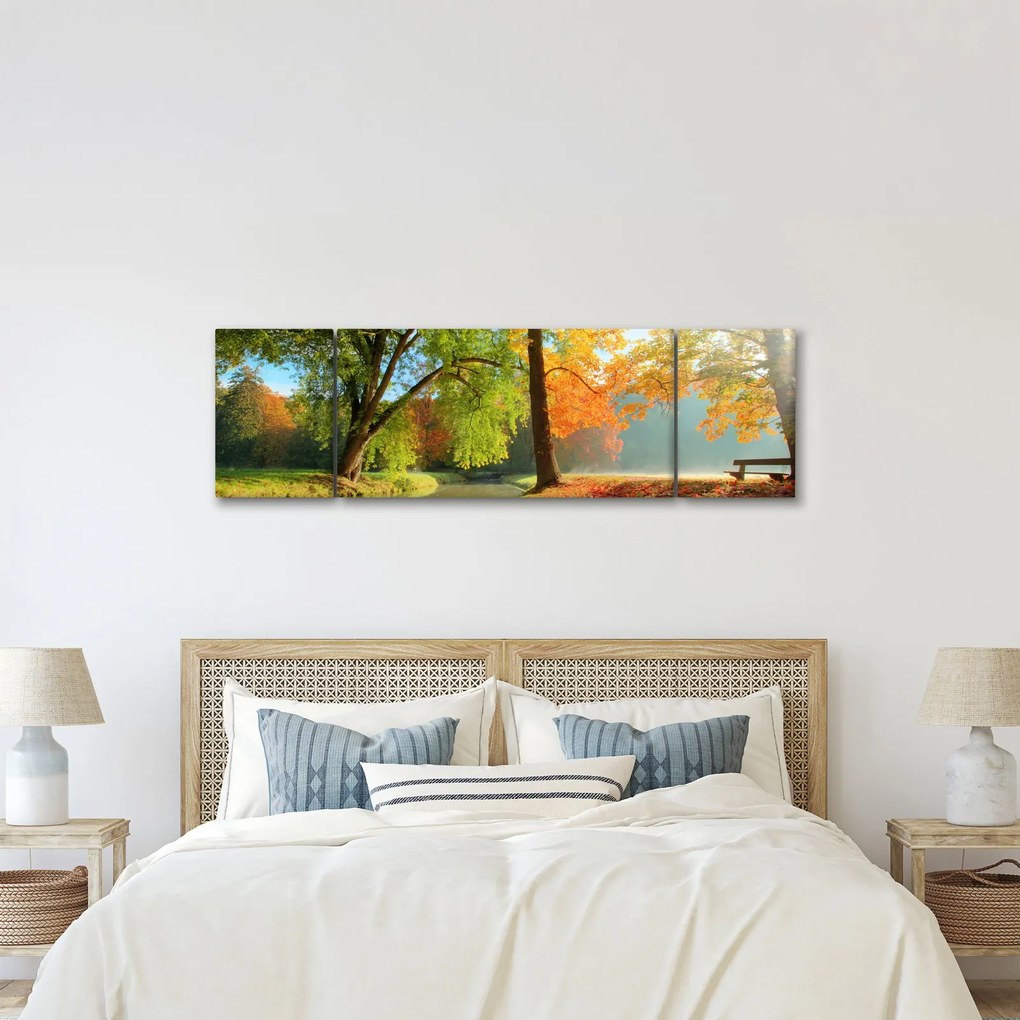 Obraz - Spokojny jesienny krajobraz (170x50 cm)