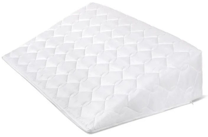 Bellatex Klinowa poduszka pod głowę z przeszyciem, biały, 80 x 50 x 20 cm