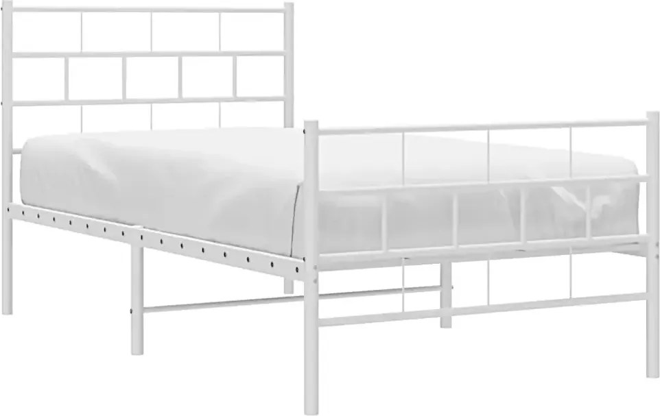 Białe łóżko dla jednej osoby 90x200 L3-W80