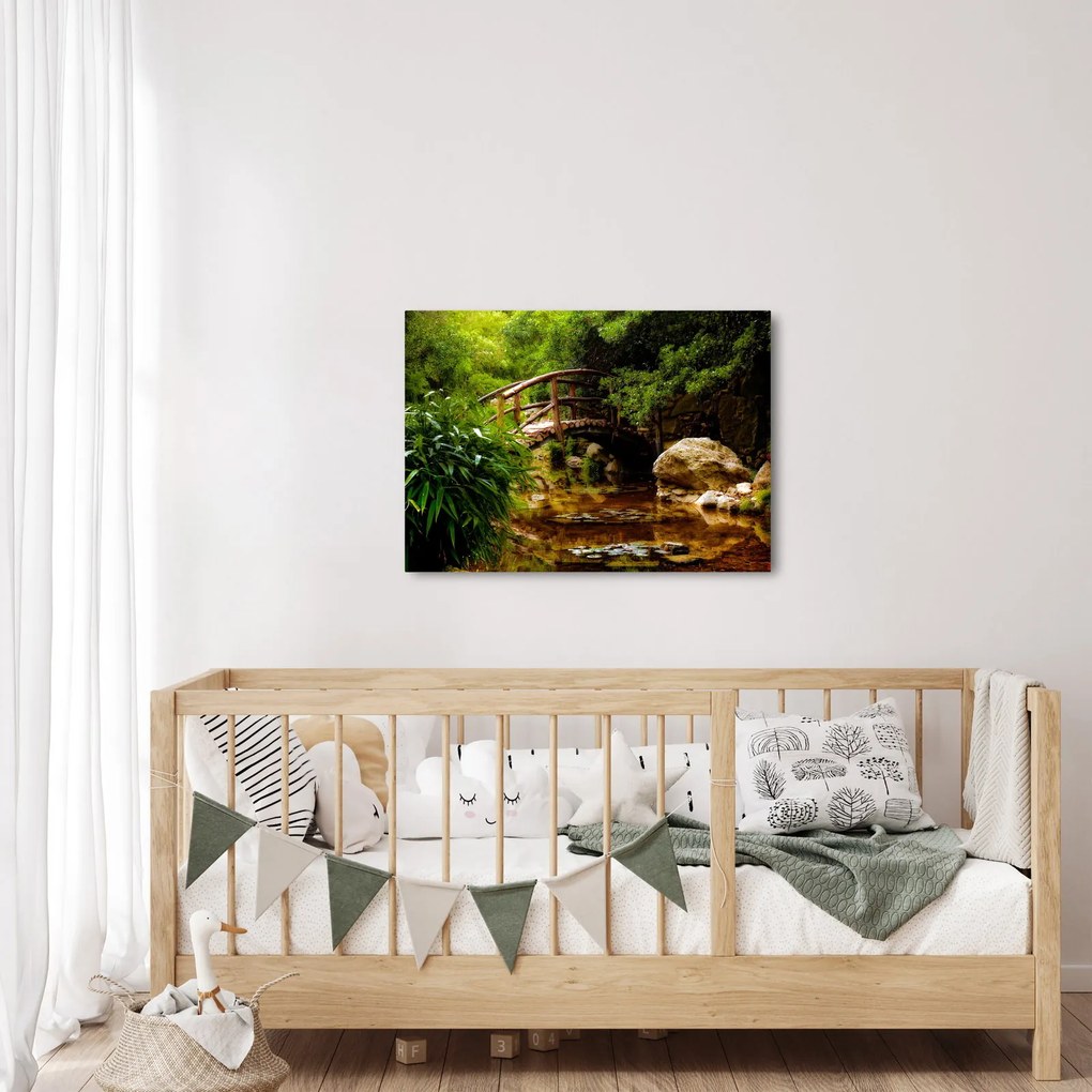 Obraz - Most nad rzeką (70x50 cm)