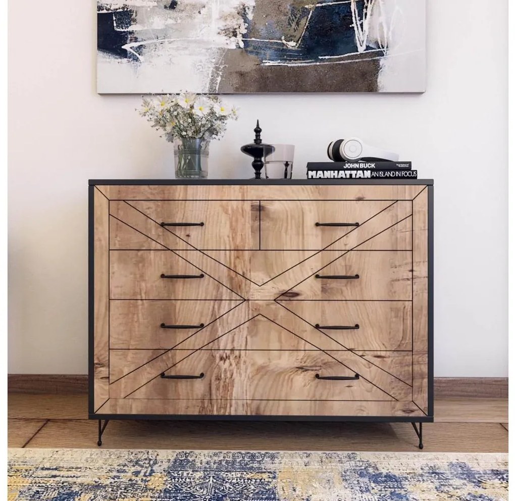 Szafka COMFORT 100x80 cm brąz/czarny