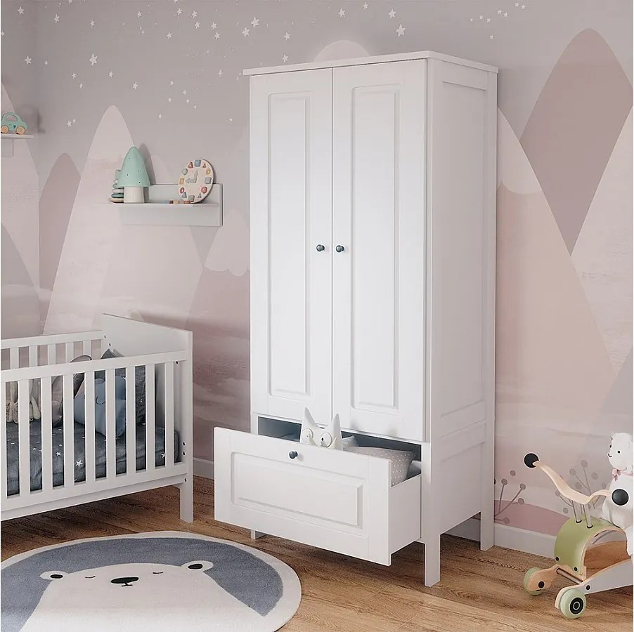 Szafa dziecięca biały 83.3x53.4x187 ajaton