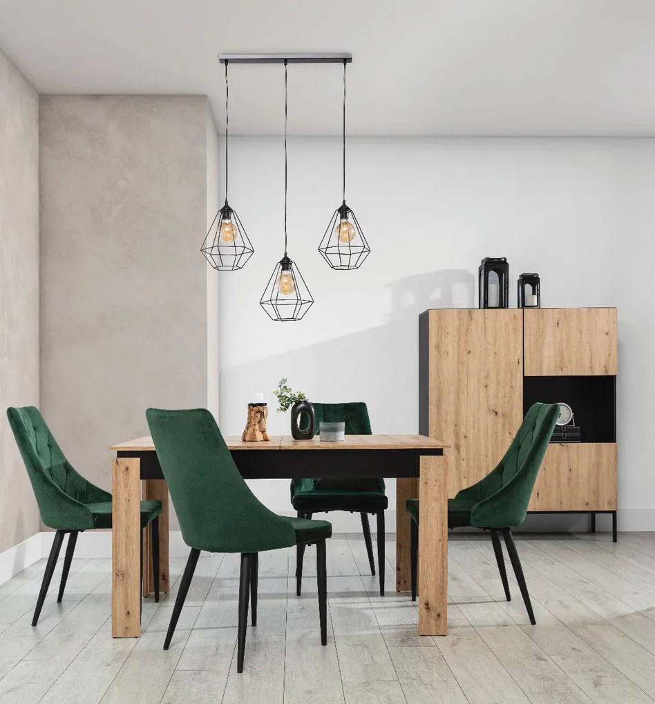 Lampa wisząca BREVITAS II czarna ELTAP