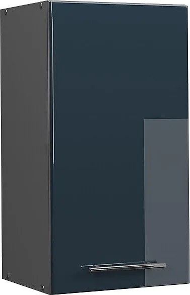 Szafka ścienna ciemnoniebieski wysoki połysk 40x34.1x72 fame-line