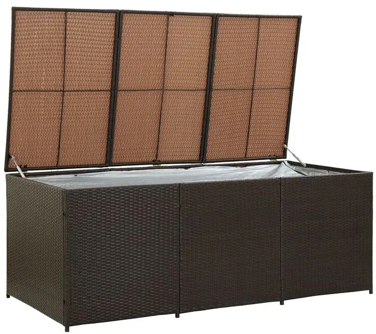 Rattanowa brązowa skrzynia na narzędzia ogrodnicze Z4-K54