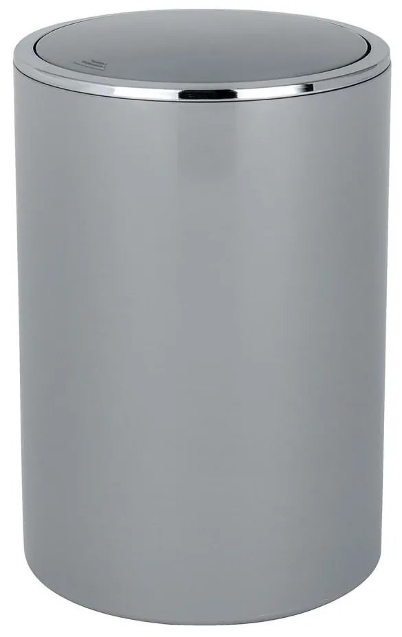 WENKO 22562100 - Kosz INCA 18,5x25,5 cm szary/błyszczący chrom