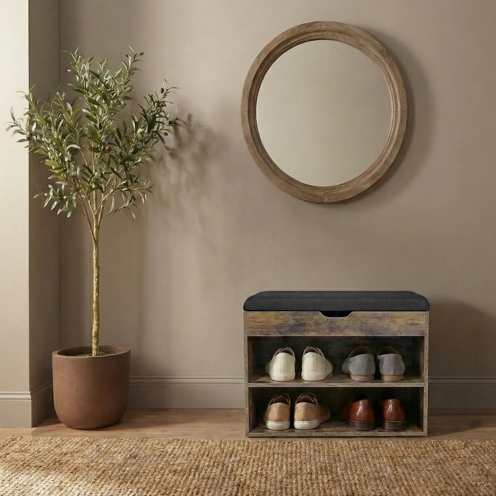 Szafka na buty z siedziskiem LEVA, 60 x 30 x 47 cm