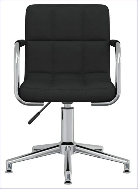 Czarny fotel obrotowy tapicerowany L0-R87