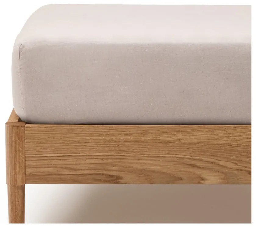 Szarobrązowe bawełniane prześcieradło z gumką 90x200 cm Simmel – Kave Home