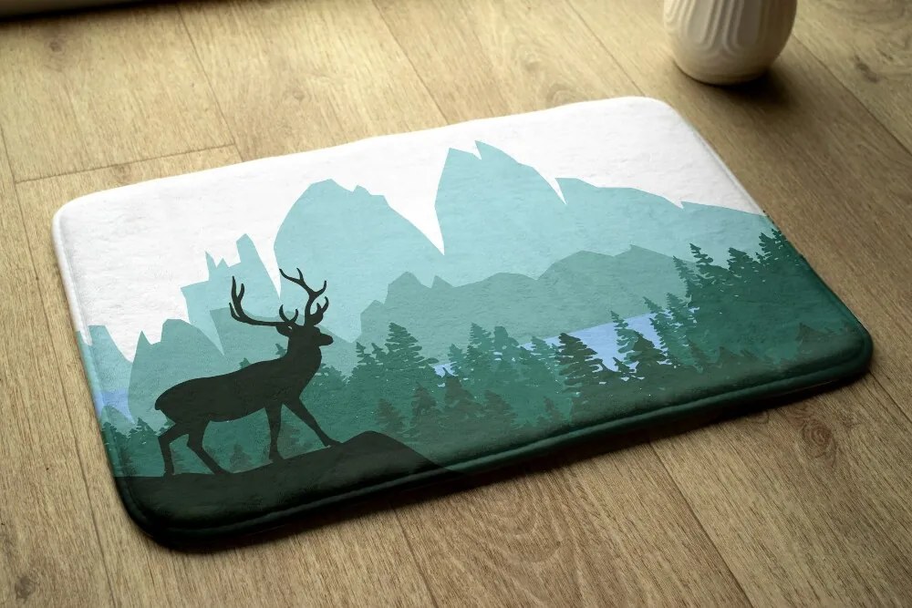 Dywanik łazienkowy antypoślizgowy Dywanik łazienkowy antypoślizgowy Las Jeleń