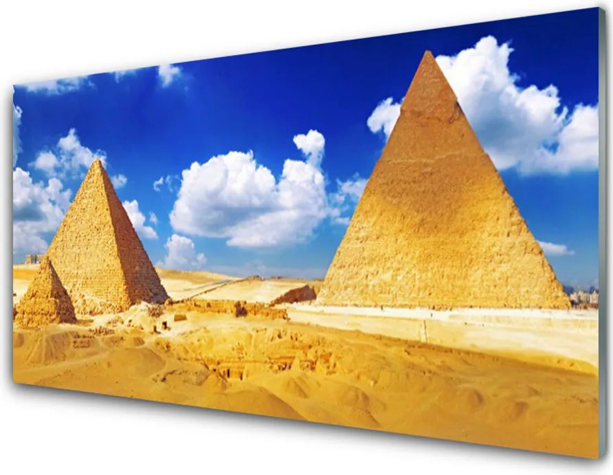 Szkło do Kuchni na Ścianę Piramidy Na Pustyni Giza