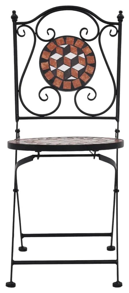 3-cz. ceramiczny, terakotowy zestaw mebli bistro S0-R57