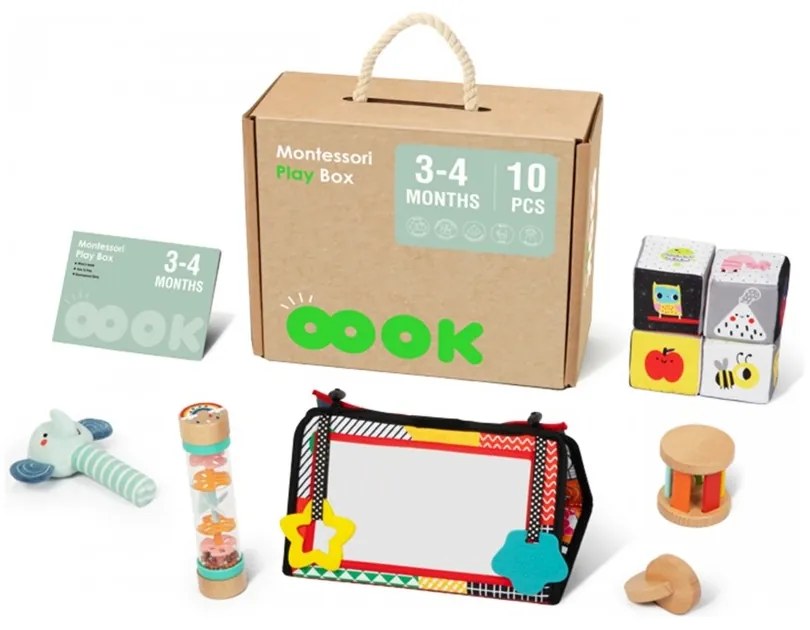 Tooky toy box pudełko xxl montessori edukacyjne 6w1 sensoryczne 3-4 mies
