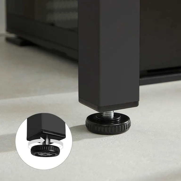 Zestaw jadalniany 1 + 4, stół TESSA 120x60 cm czarny/dekor dąb + czarne plastikowe krzesło ESSEN