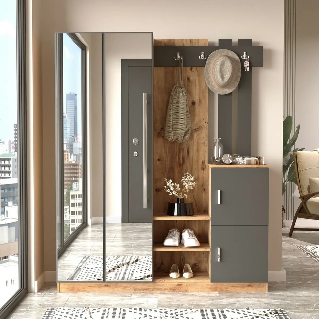 Zestaw do przedpokoju Dany Atlantic Pine andAnthracite