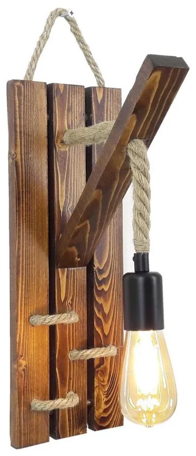 Kinkiet AHSAP 1xE27/40W/230V, sosna/orzech