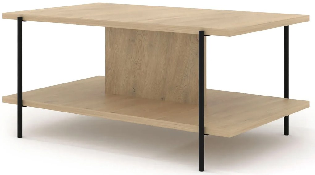 Minimalistyczna ława z półką dąb cremona S4-W30