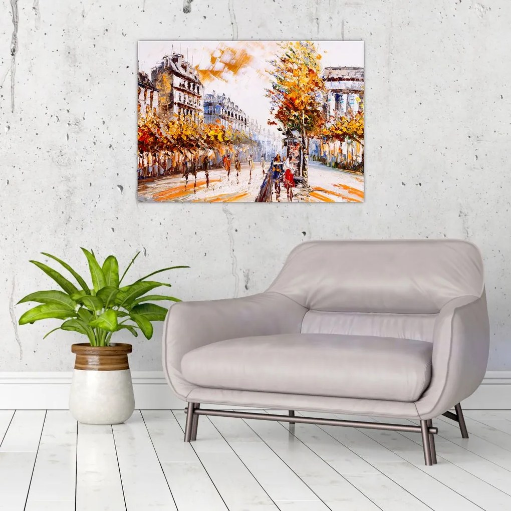 Obraz - Ulica w Paryżu (70x50 cm)