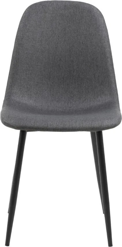 Minimalistyczne krzesło jadalniane Celia Actona, ciemny szary / czarny