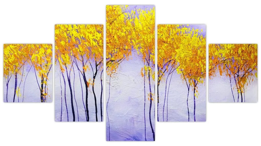 Obraz żółtych drzew (125x70 cm)