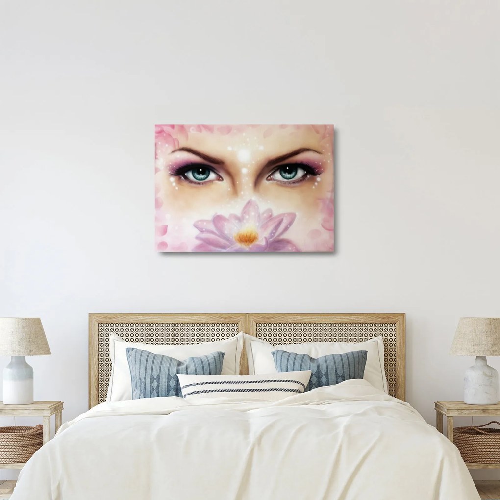 Obraz na szkle - Urocze oczy (70x50 cm)