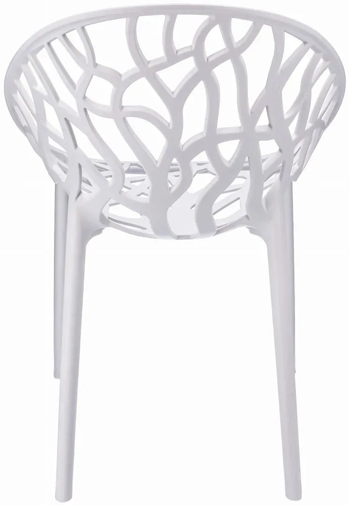Białe ażurowe krzesło nowoczesne G4-D02