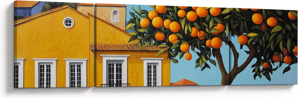 Obraz - Drzewo pomarańczowe (170x50 cm)