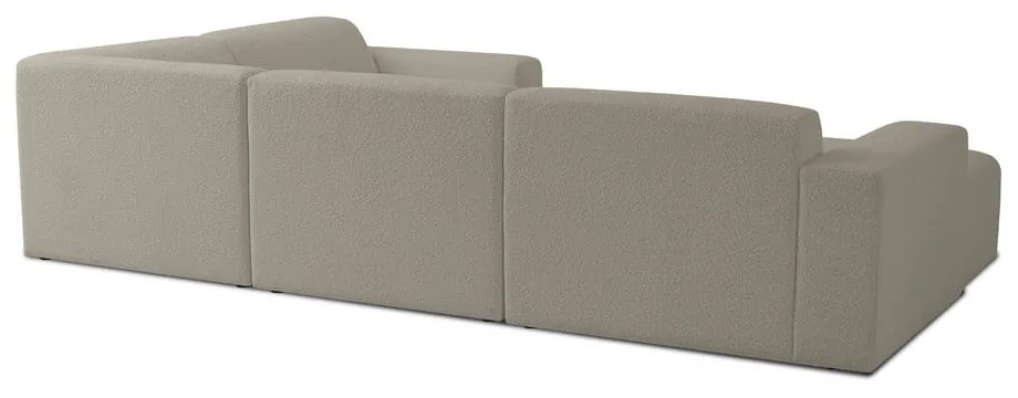 Jasnobrązowy narożnik z materiału bouclé (w kształcie litery U) Roxy – Scandic