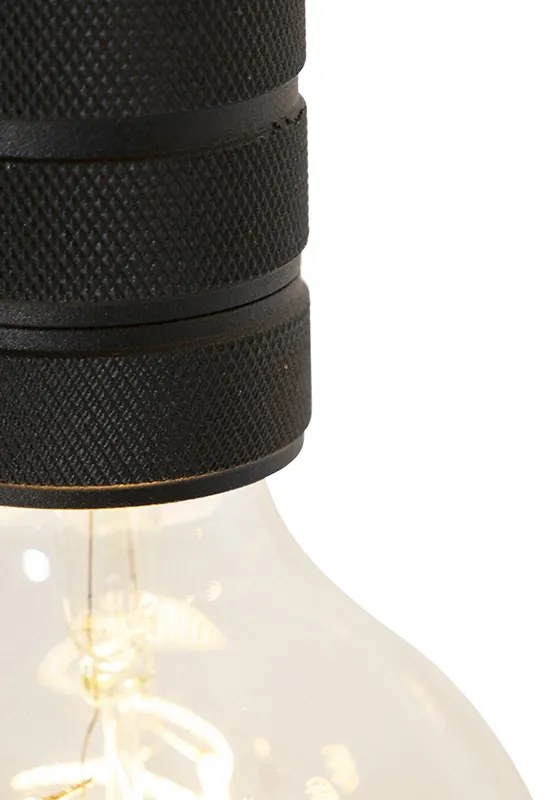Designerska lampa wisząca czarna 9-świateł - Cavalux Nowoczesny Oswietlenie wewnetrzne